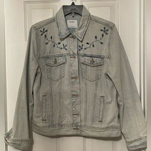 Old Navy Embroidered Denim Jacket